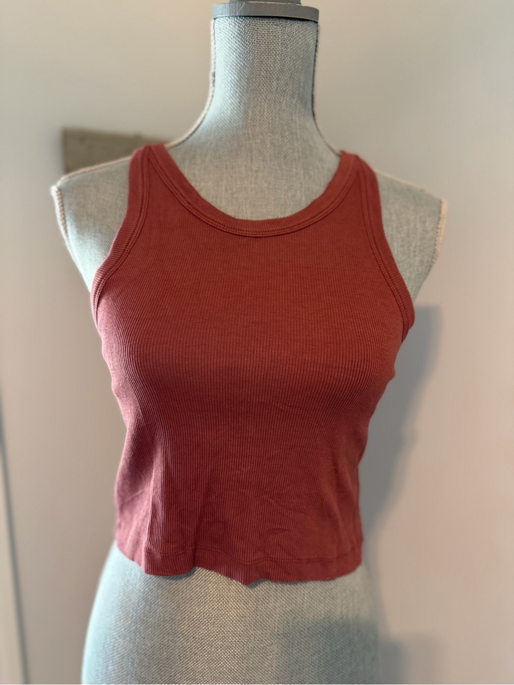 KOTN sleeveless cotton cropped racer back tank top boho layering slow fashion